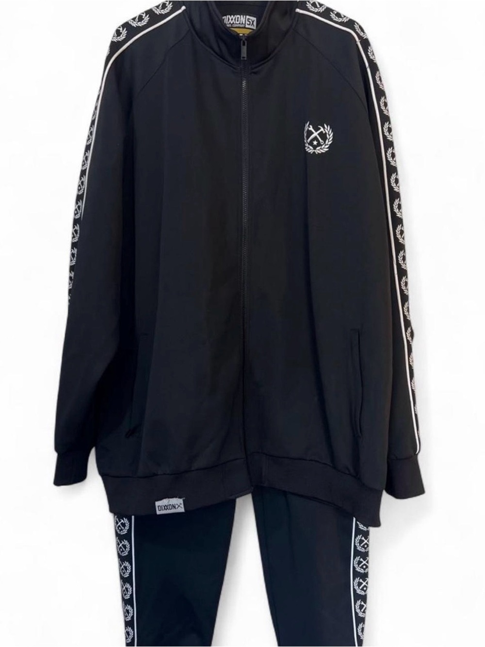 DIXXON Flannel Co Run DFC Men Tracksuit Set Black Track
Jacket Pants 3X/5X